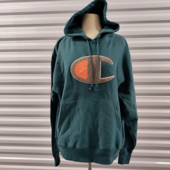 🆕Champion | Reverse Weave Hoodie Carefree Teal Size Medium Adult - Picture 3 of 11